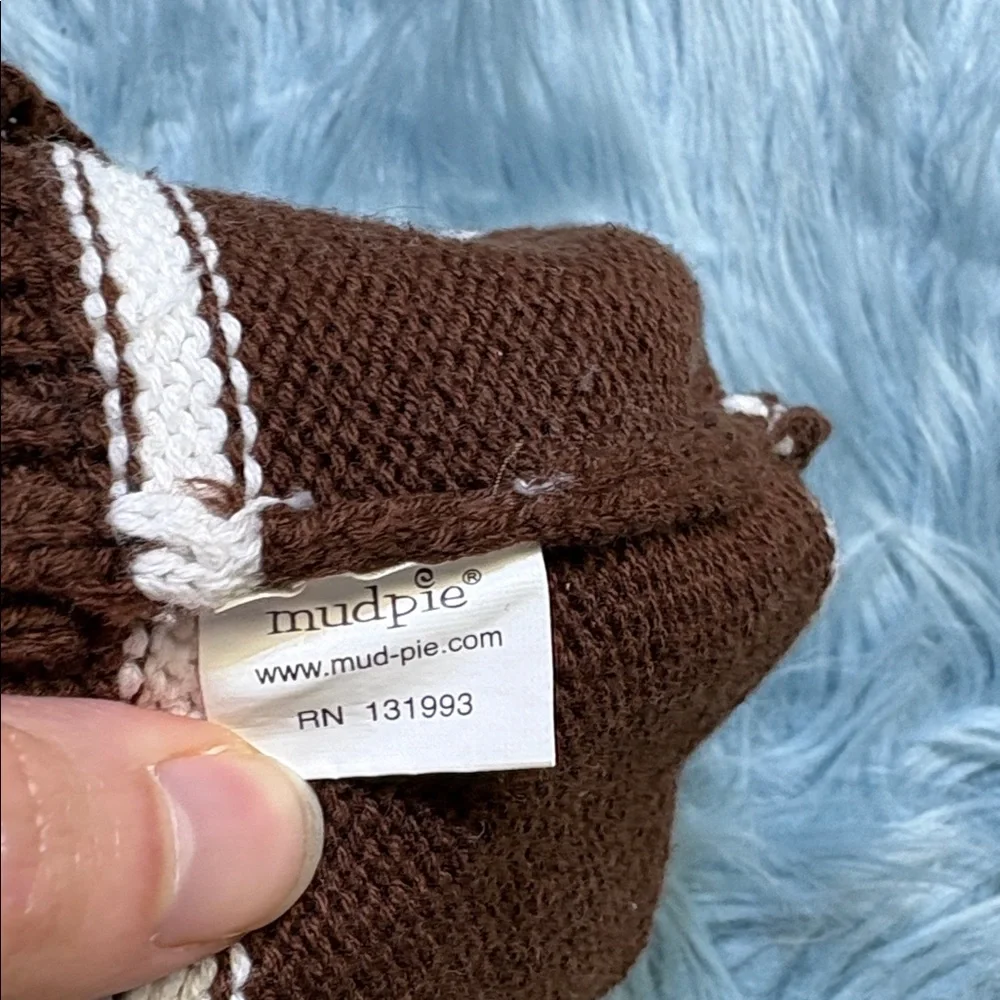 Mudpie Knit Football Beanie Sz 12-18M
